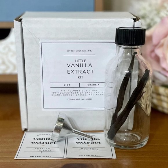Homemade Vanilla Extract Kit DIY 2 oz Customizable Labels Organic Madagascar - Picture 1 of 1